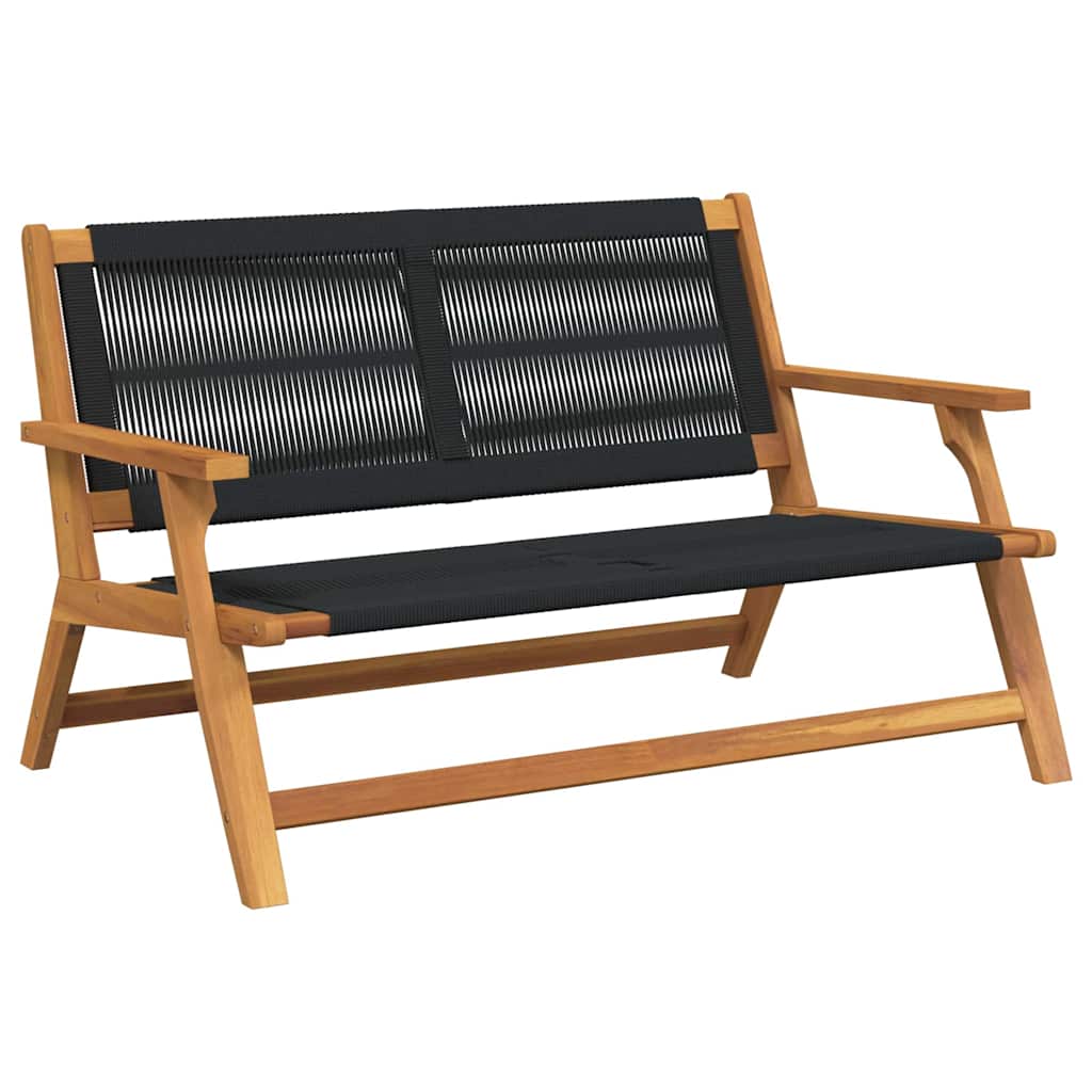 Garden Furniture Black 78 x 122 x 73cm Solid Acacia wood